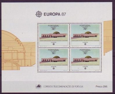 Portugal-Azoren 1987 postfrisch MiNr. Block 8 Europa CEPT Moderne Architektur