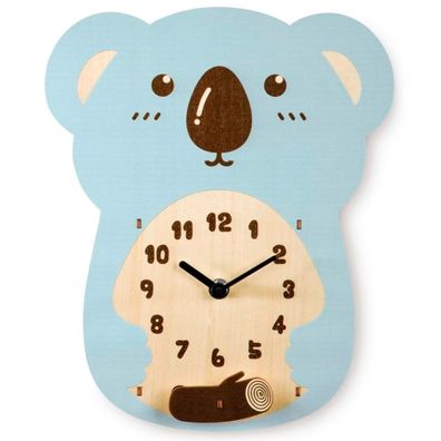 Holz Kinder-Wanduhr Koala