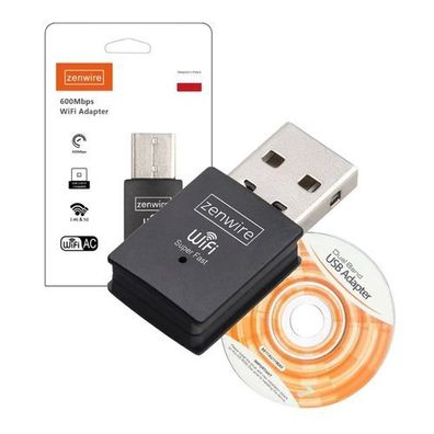 Netzwerkkarte Adapter Externe Antenne WiFi USB 600MB 5Ghz Computer Zenwire WD-AX302