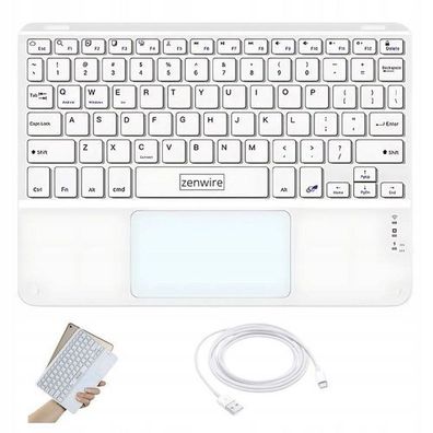 Drahtlose Bluetooth-Tastatur mit Touchpad SLIM für Telefon Tablet Zenwire WLK-619