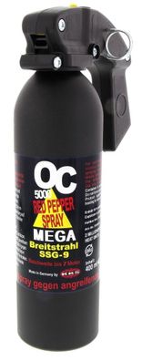Tierabwehrspray XXL Mega Breitstrahl 7 Meter/OC 5000 Pfefferspray 400 ml SSG 9