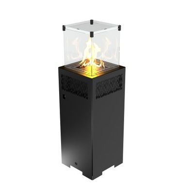 Hitze Gas-Terrassenheizung FUENTE Q V 5,7 kW schwarz Gasheizung Gas-Gartenheizer