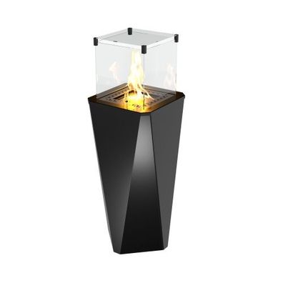 Hitze Gas-Terrassenheizung FUENTE V 5,7 kW schwarz Gasheizung Gas-Gartenheizer