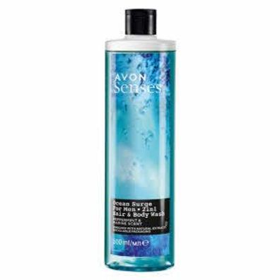 AVON senses Ocean Surge 2-in-1 Shampoo & Duschgel 500 ml