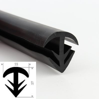 ESTP11 - EPDM Vollgummi Zargenprofil, Einsteckprofil, Pilzprofil, Containergummi