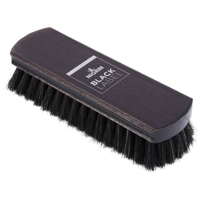 Black Label Leder-Bürste Holz