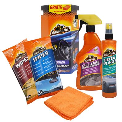 Geschenkbox Innenraumpflege 4-teilig + Mikrofasertuch