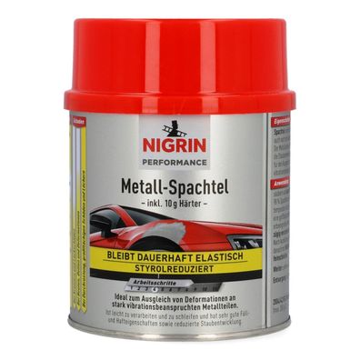 Nigrin 2K Metall-Spachtel mit Härter 500g Füll-Spachtel Spachtel-Masse Universal
