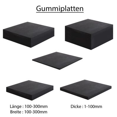 GPL200x200x5 Gummiplatte SBR Gummiblock Plattengummi