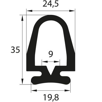 RTP1 EPDM Rollladenprofil, Fingerschutzprofil, Sicherheitsprofile, Fingerschutz