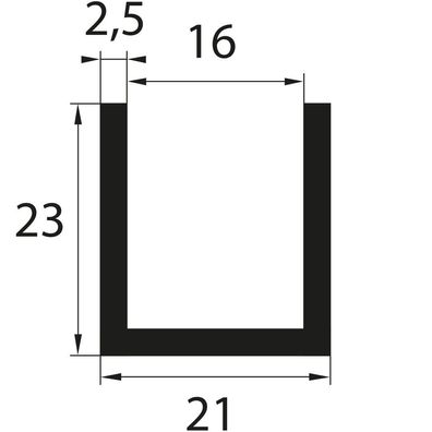 V32 Fassungsprofil Fassungsbereich 16 mm Kantenschutz EPDM Gummiprofil Gummidichtung