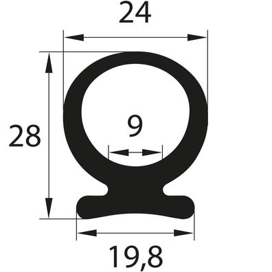 RTP5 EPDM Rollladenprofil, Fingerschutzprofil, Sicherheitsprofile, Fingerschutz