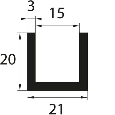 V33 Fassungsprofil Fassungsbereich 15 mm Kantenschutz EPDM Gummiprofil Gummidichtung