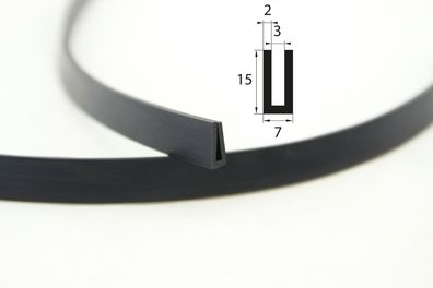V29 Fassungsprofil Fassungsbereich 3 mm Kantenschutz EPDM Gummiprofil Gummidichtung