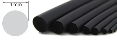 RS4-NBR Rundschnur 4 mm Rundschnüre NBR - Nitril Kautschuk, Gummi, schwarz