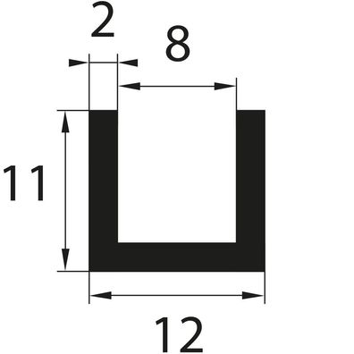 V37 Fassungsprofil Fassungsbereich 8 mm Kantenschutz EPDM Gummiprofil Gummidichtung