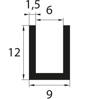 V40 Fassungsprofil Fassungsbereich 6 mm Kantenschutz EPDM Gummiprofil Gummidichtung