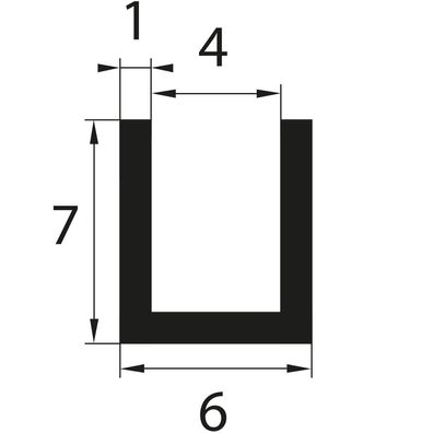 V44 Fassungsprofil Fassungsbereich 4 mm Kantenschutz EPDM Gummiprofil Gummidichtung