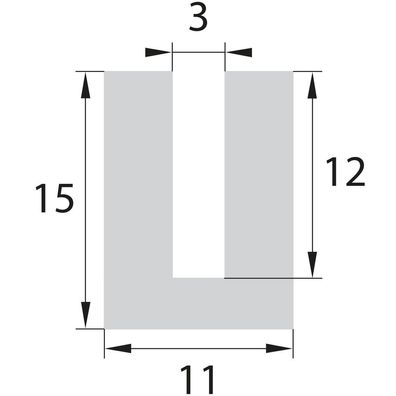 UP9 Moosgummidichtung U-Profil Fensterprofil Dichtung Dämpfungsprofil