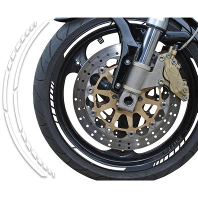 PIN Striping Felgendesign Racing Weiß für Motorrad