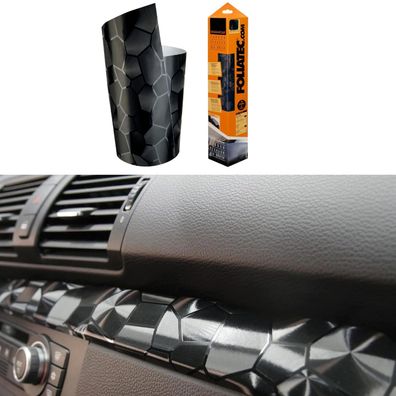 Cockpit Designfolie Hexagon Schwarz 50x50cm