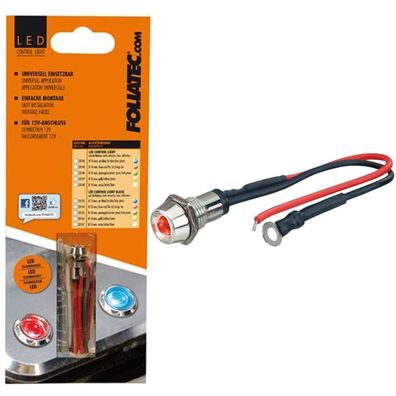 LED-Kontrollleuchte Chrom Fire Red 10mm