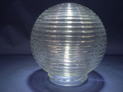 Gewindeglas Kugel Schraubglas Lampenglas Ø150mm / GewindeØ 84,5mm Klar "Rings"