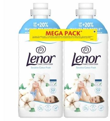 2x Lenor -Weichspüler -118WL (1240ml)