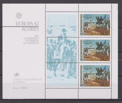 Portugal-Azoren 1982 postfrisch MiNr. Block 3 Europa CEPT Historische Ereignisse