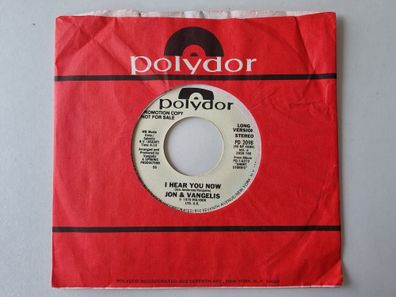 Jon & Vangelis - I hear you now 7'' Vinyl US PROMO LONG & SHORT Version