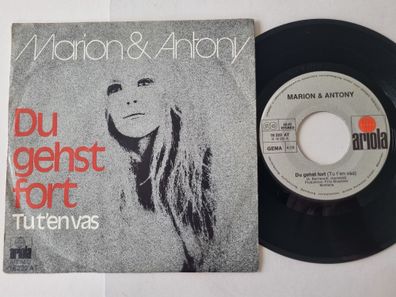 Marion Maerz & Anthony - Du gehst fort 7'' Vinyl/CV Alain Barriere - Tu t'en vas