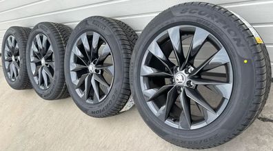 4x Original Skoda Enyaq 5A Elroq 19 Zoll Winterräder Alufelgen 5LA601025 DOT25 NEU