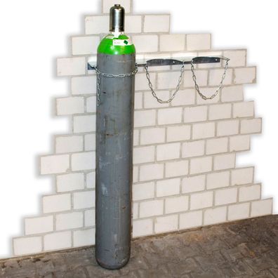 Bauer Gasflaschen-Wandhalterung GWH 320-III, feuerverzinkt fuer 3 Flaschen 140mm