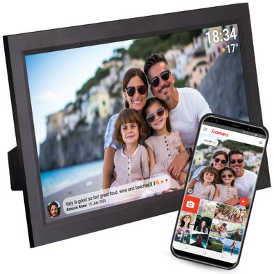 Denver PFF-1503 Digitaler WLAN-Bilderrahmen - 15.6" IPS Touchscreen & Frameo App