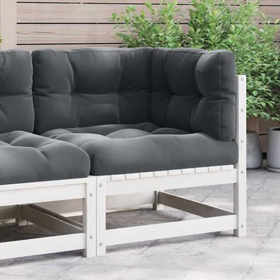 vidaXL Garten-Ecksofa mit Kissen Massivholz Kiefer