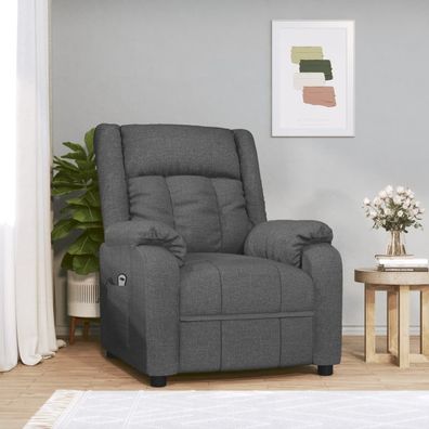 vidaXL Relaxsessel Elektrisch Dunkelgrau Stoff