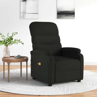 vidaXL Massagesessel Elektrisch Schwarz Stoff
