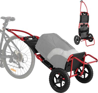 Robuster Fahrradanhänger und Transportwagen - 20 kg Traglast, faltbar & vielseitig