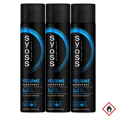 Syoss Haarspray Volume mit Vitamin Komplex Nr.4 400ml 3er Pack