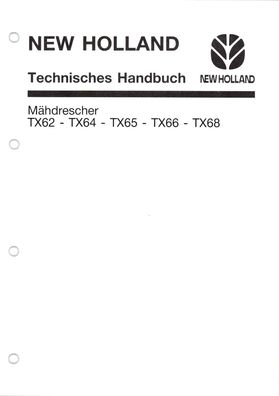 New Holland Reparatur Handbuch Werkstatthandbuch Mähdrescher TX62 TX64 TX65 TX66 TX68