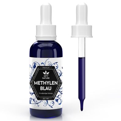 Methylenblau 100ml - Laborqualität - 1% wässrige Lösung (Ph. Eur.) - Blauglas