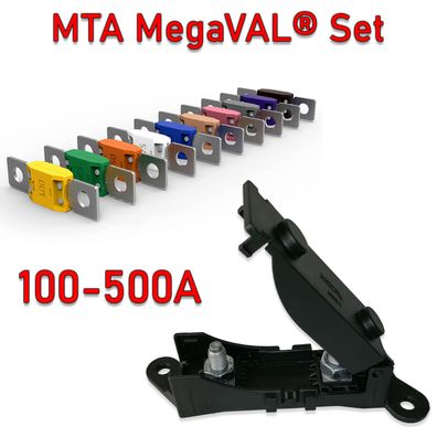 Sicherungshalter | MTA MegaVAL | 32V | M8 | anreihbar | inkl. Sicherung 100-500A