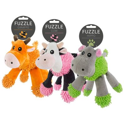 Fuzzle Giraffe Hundespielzeug mit 5 Quietschern