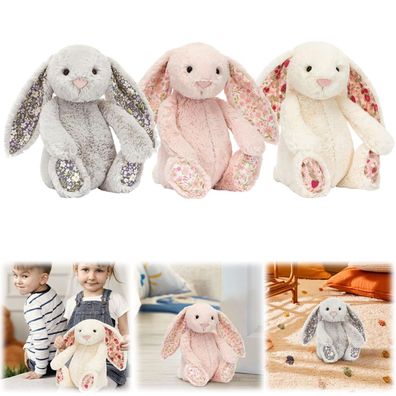 NEU JellyCat Blossom Blush Hase Kirschblute Tuch Kaninchen Pluschtier 31cm Kinder