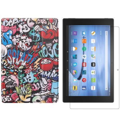 2in1 Set für Amazon Fire HD 10 / HD 10 Plus 11. Gen. 2021 10.1 Zoll Cover+Folie