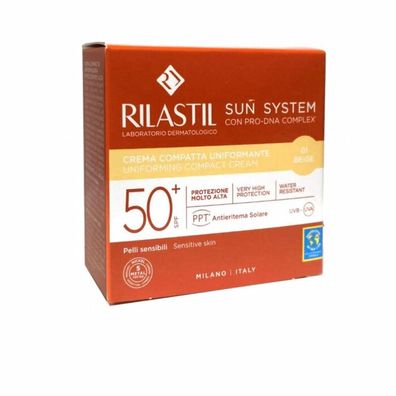 Rilastil Sun System Uniform Compact Creme Spf50 Farbton 01 Beige 10g