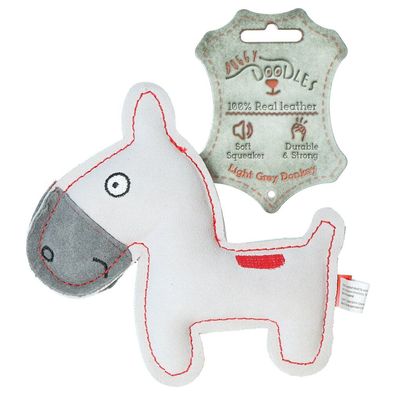 Doggy Doodles Donkey Hundespielzeug Hellgrau