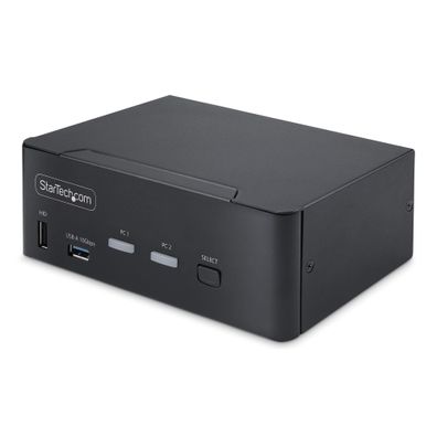 StarTech 2-Port Dual-Monitor DisplayPort KVM Switch, 8K 60Hz / 4K 144Hz, DP 1.4... ->