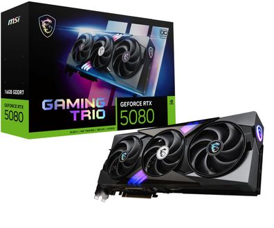 RTX 5080 16GB MSI Gaming Trio OC GDDR7 3Fan
