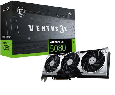 MSI RTX5080 Ventus 3X OC PLUS 16GB GDDR7 HDMI 3xDP